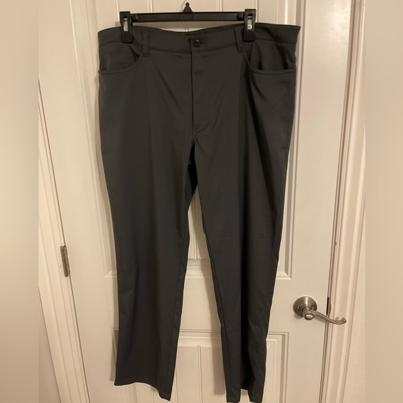 PGA Tour dark green/brown golf‎ pants 5 pocket super soft men’s 36x30 NWOT - Picture 1 of 9